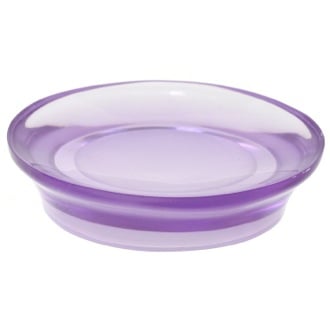 Round Soap Dish Made From Thermoplastic Resins in Purple Finish Gedy AU11-63